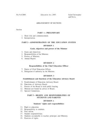 what is section 5 of the education act 2005